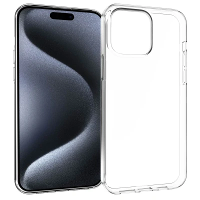 Afbeelding van Apple iPhone 15 Pro Max Hoesje Siliconen en TPU (zacht) Accezz Backcover/Softcase Transparant Telefoonhoesje