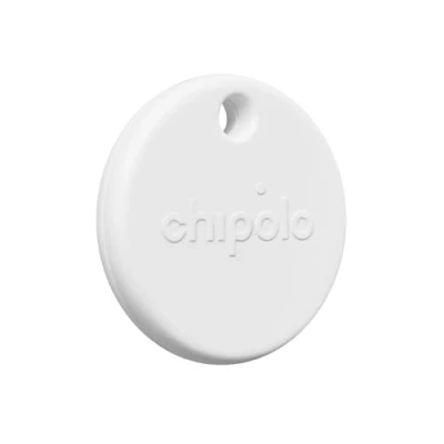 Afbeelding van Chipolo POP tracker Tag Kleurrijke, compatibele, luide Bluetooth met oproep uw telefoon en waarschuwing buiten bereik, werkt Apple Find My of Google Device (Wit)