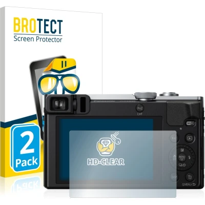 Afbeelding van BROTECT Screenprotector voor Panasonic Lumix DMC TZ70 Folie Beschermfolie transparant (2 Stuks)