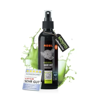 Afbeelding van ADBL Magic Mist (200ml) auto luchtverfrisser voor langdurige geur in het voertuig of thuis Mojito Cocktail Frisse limoen en muntgeur zomergevoel compacte geurspray autoparfum