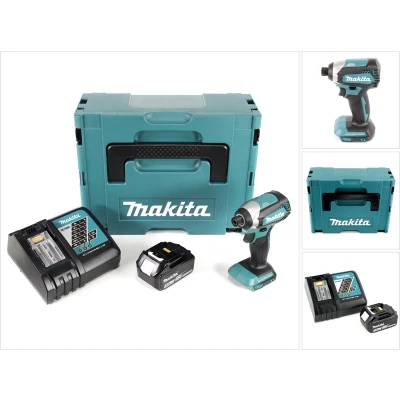 Afbeelding van Makita DTD 153 RF1J 18 V snoerloze borstelloze slagmoersleutel in Makpac + 1x 3.0 Ah Li Ion accu lader