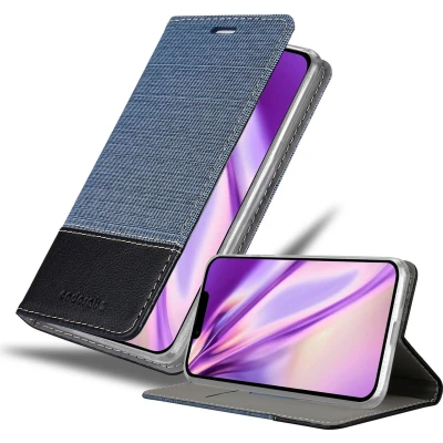 Afbeelding van Cadorabo Hoesje geschikt voor Apple iPhone 14 PLUS in DONKERBLAUW ZWART Beschermhoes met magnetische sluiting, standfunctie en kaartvakje Book Case Cover Etui