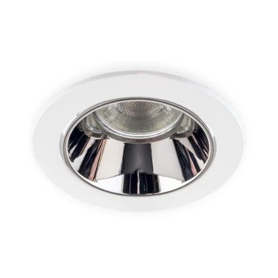 Afbeelding van Inbouwspot Rond, Kantelbaar, Ø85mm, Wit / Chroom GU5.3 MR16 Fitting (12V) Standaard