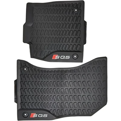 Afbeelding van Audi 80B061221A 041 rubberen vloermatten vooraan originele rubbermatten allweather matten zwart