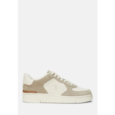 Afbeelding van Polo Ralph Lauren Masters Court Leather Suede Sneaker Unisex Sneakers laag, Maat: 41, Milkshake/ecru Schoenen