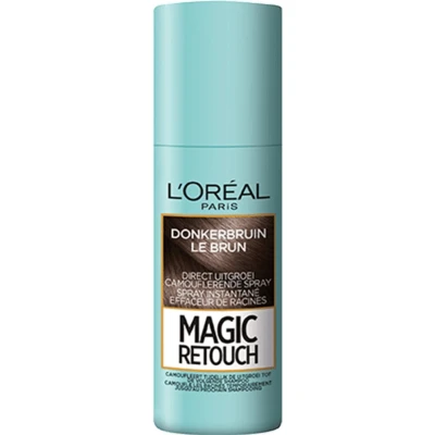 Afbeelding van 3x L&#039;Oréal Magic Retouch Uitgroeispray Donkerbruin 75 ml