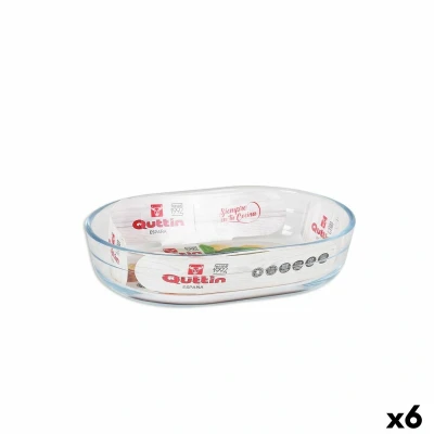 Afbeelding van Ovenschaal Quttin 600 ml Glas Ovalen 17,6 x 12,7 4 cm (6 Stuks)