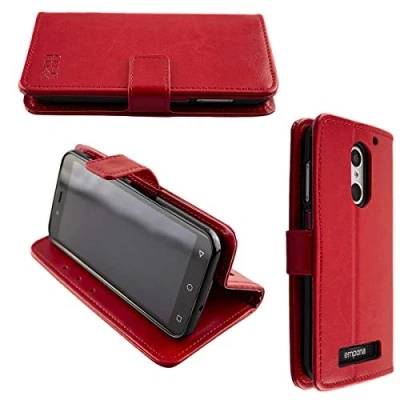 Afbeelding van caseroxx tas voor Emporia Smart 4 Bookstyle Case in rood cover boek