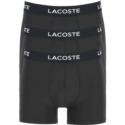 Afbeelding van Lacoste Heren 3 Pack Boxershorts Zwart maat XL