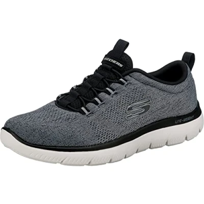 Afbeelding van Skechers 232186 BkW heren Loafer, Zwart wit, 45.5 EU