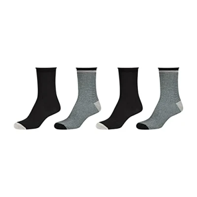 Afbeelding van camano Gepunktet 4ER PACK Sokken, Dames, Maat: 35 38, Black