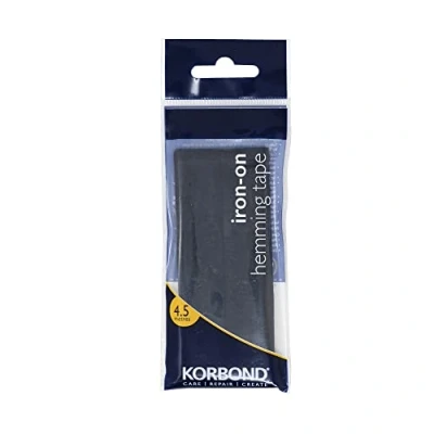 Afbeelding van Korbond Black Tape 4.5m x 2cm, Bonding en Craft Projects NIET Naaien vereist Ideaal, Jeans, Werk Broek, Badges &amp; School Kleding Reparatie Hem in Seconden
