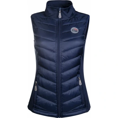 Afbeelding van HKM Bodywarmer Jersey Basel Zwart/Rosegoud XS