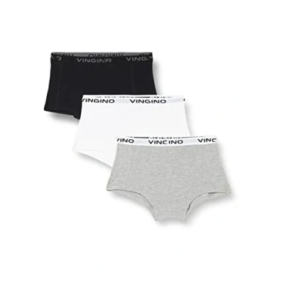 Afbeelding van Vingino shorts set van 3 grijs melange/zwart/wit