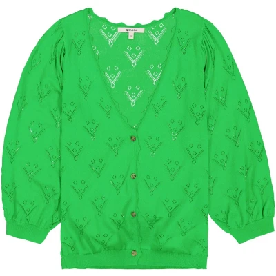 Afbeelding van Garcia vest met ingebreid patroon groen