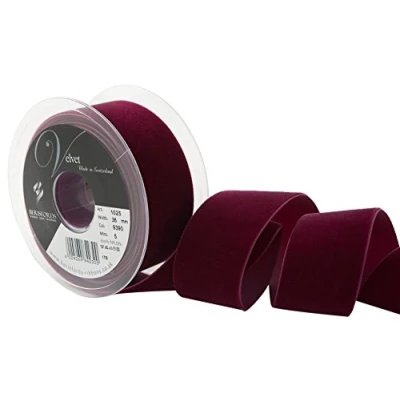 Afbeelding van Berisfords Fluwelen lint, Bordeaux, 10,2 x 4,5 cm