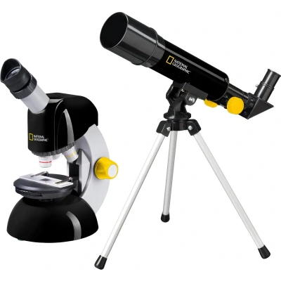 Afbeelding van National Geographic telescoop en microscoopset zwart/geel