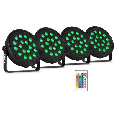 Afbeelding van Fuzzix Comet M16 LED par set 4 parren met 18 RGB LED’s