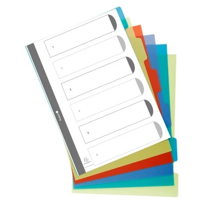 Afbeelding van Tabbladen PP FOREVER A4 6 tabs ass per 25
