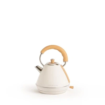 Afbeelding van CREATE Waterkoker Retro 1200 Watt 1 Liter RVS BPA vrij Elektrisch Wit Kettle M