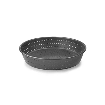 Afbeelding van ibili 835424 geperforeerde taartvorm Crous 24 cm, staal, zwart