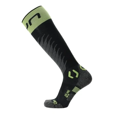 Afbeelding van Skisok UYN Men One Merino Black/Lime Schoenmaat 42 44
