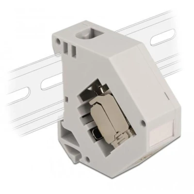 Afbeelding van Delock DIN rail adapter met keystone module RJ45 aansluiting Cat.6A LS