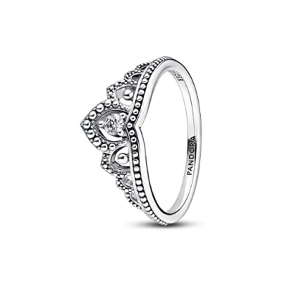 Afbeelding van Pandora 192233C01 Ring Regal Beaded Tiara zilver zirconia