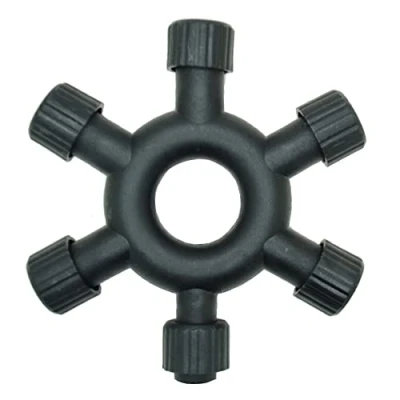 Afbeelding van JnDee Waterdichte splitterconnector voor lichtsnoeren. Twee pinnen werken met de meeste feeënprojectoren, snaar , net en ijspegellichten (6 voudige splitter)