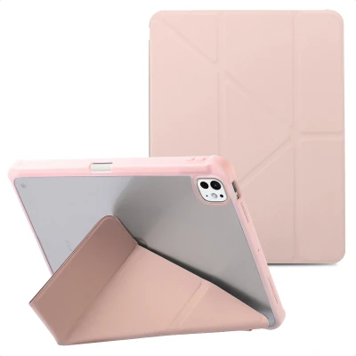 Afbeelding van Apple iPad Pro 11 (2024) M4 Hoes: imoshion Origami bookcase 2.0 Roze Kunstleder Tablet Hoezen