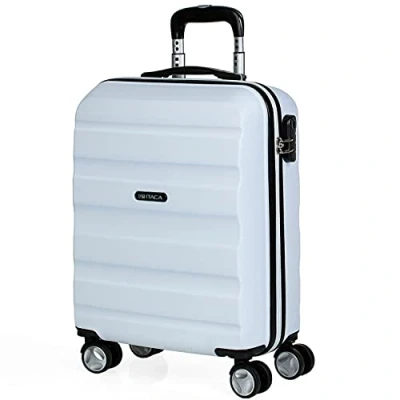 Afbeelding van ITACA Middelgrote Koffer. Medium Trolley Reiskoffer van ITACA. Lichtgewicht ABS Harde Schaal 4 Wielen Cijferslot T71660, Wit