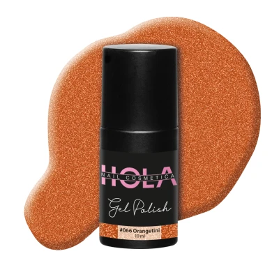 Afbeelding van Gellak #066 Orangetini 10ml oranje Gelnagellak Hola