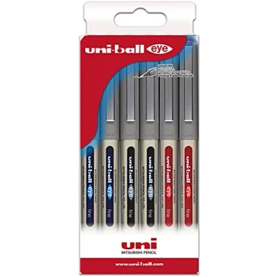 Afbeelding van Uni ball Rollers rollerbalpen UB 157 basiskleuren, 6 stuks