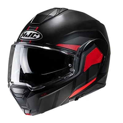 Afbeelding van HJC i100 Beis Helm, zwart rood, afmeting 2XL voor man