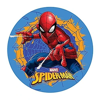 Afbeelding van Marvel Spiderman eetbare ouwel taart decoratie ø 20 cm.