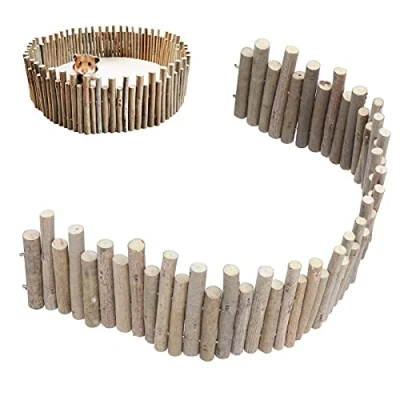 Afbeelding van YUUGAA hamster houten hek, speelgoed rattenladder brug ladder natuurlijke schuilplaats voor zoals mol wortel huisje kleine dieren