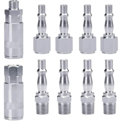 Afbeelding van Sukudon 10 Stuks 1/4 &quot;BSP Luchtslang Compressor Fitting Luchtkoppeling en Plug Kit Koppelingen Connector Man Vrouw