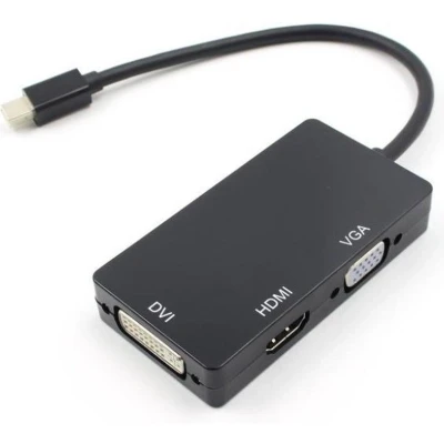 Afbeelding van Mini DisplayPort 1.1 naar HDMI, DVI en VGA adapter / zwart 0,20 meter