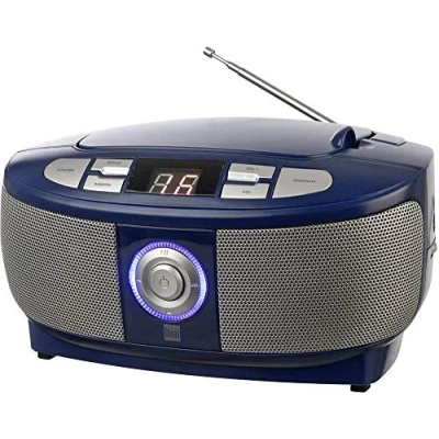 Afbeelding van Dual 74605 P 49 1 Boombox met cd speler (FM radio, led display, net of batterijvoeding) blauw