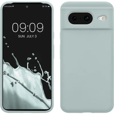 Afbeelding van kwmobile telefoonhoesje geschikt voor Google Pixel 8 Hoesje met siliconen coating Smartphone case in cool mint