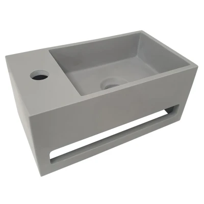 Afbeelding van Wiesbaden Julia fontein links Solid surface 35 x 20 16 cm betonlook