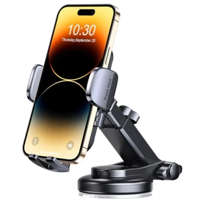 Afbeelding van Mohard mobiele telefoonhouder auto, superstabiele auto telefoon houder zuignap voor dashboard en voorruit, 360 draaibare met snelsluiting knop 4 7,0 inch smartphones