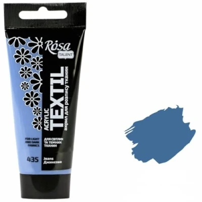 Afbeelding van Krevo Art Stofverf, wasbestendig, textielverf, blauw, acrylverf, waterbasis, tube van 60 ml, textielverf wasmachinebestendig om te fixeren, intensief dekkend voor lichte en donkere stoffen