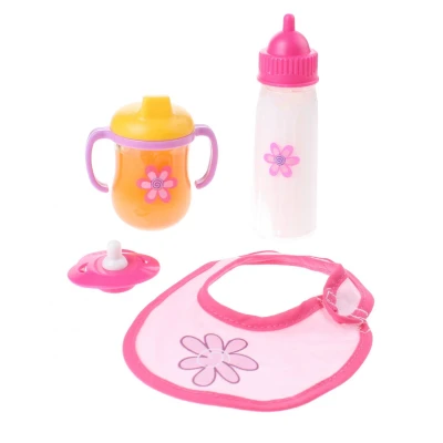 Afbeelding van Poppen eetset 4 delig (fles)