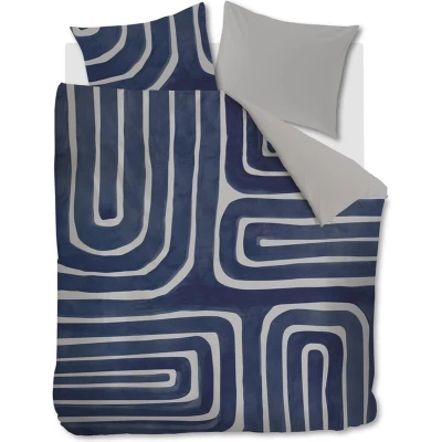 Afbeelding van Dekbedovertrek VT Wonen Tribe Indigo Katoen 140 x 200 / 220 cm 1 Persoons