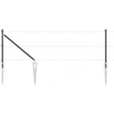 Afbeelding van vidaXL Hekpalen met Spijker 26 stuks Ø32 mm 120 cm Gegalvaniseerd Staal