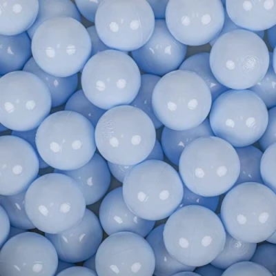 Afbeelding van KiddyMoon Plastic Ballen Voor Kinderen Ø 7 Cm Kleurig Gecertificerd Gemakt In EU, Pastel Blauw,100
