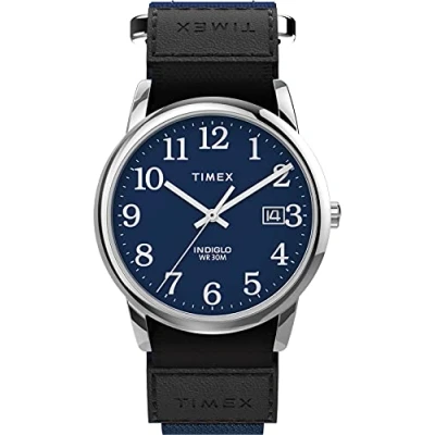 Afbeelding van Timex Easy Reader 35mm horloge met klittenband en datumvenster TW2U85000