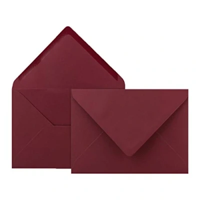 Afbeelding van NEUSER PAPIER 80 g/m2 enveloppen B6 175 x 125 mm, natte kleeflaag 100 Umschläge Weihnachtsrot