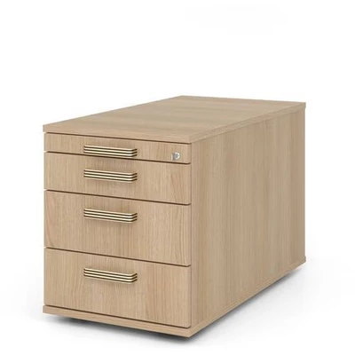 Afbeelding van Ladeblok 3 Lades Verrijdbaar Eik 42,8 x 80 51,2 cm Signa Tc30 SG